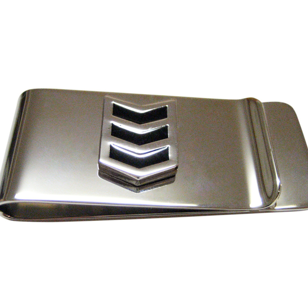 Black Chevron Design Money Clip